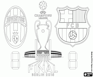 Final Champions League 2014-2015 coloring page