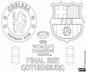Final Chelsea FC vs FC Barcelona coloring page