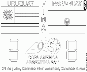 Final Copa America Argentina 2011 coloring page