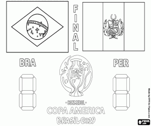Final of Copa America Brasil 2019 coloring page