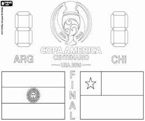 Final Copa America Centenario 2016 coloring page