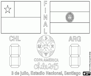 Final Copa America Chile 2015 coloring page