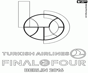 Final Euroleague Berlin 2016 logo coloring page