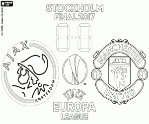 Final Europa League 2016-2017 coloring page