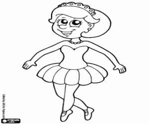 The final greeting of the ballerina coloring page