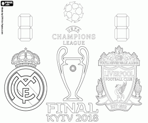 Final UEFA Champions League 2018 coloring page