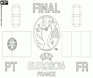 Final of UEFA Euro 2016 coloring page