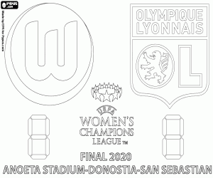 Final Wolfsburg vs Olympique Lyon coloring page