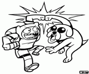 Finn and Jake, Adventure Time coloring page