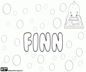 Finn, nordic name coloring page