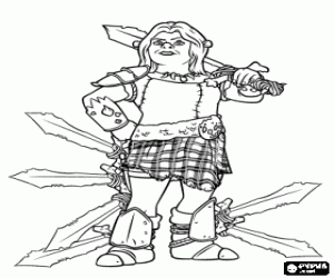 Fiona, the leader of the ogres coloring page