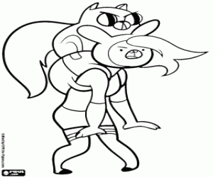 Fionna and Cake, Adventure Time coloring page