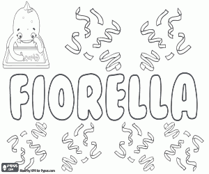 Fiorella, name of Latin origin coloring page