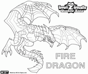 Fire Dragon, Invizimals Shadow Zone coloring page
