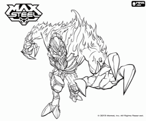 Fire Elementor, Max Steel coloring page