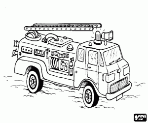 Fire truck coloring page