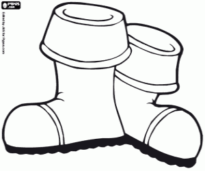 Firefighter boots coloring page