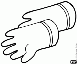 Firefighter gloves coloring page