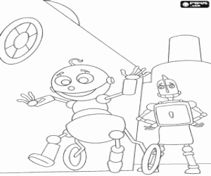 The first steps of baby Rodney coloring page