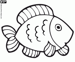 The fish, a food coloring page