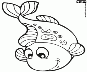 A fish with spots coloring page