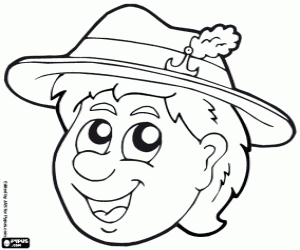 The fisherman hat coloring page