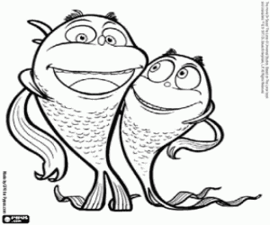 Fishes of the Lorax movie coloring page
