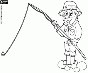 The fishing needs a lot of patience coloring page