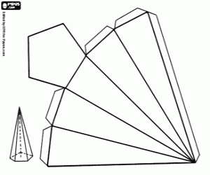 A five-sided pyramid coloring page