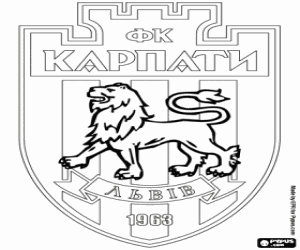 FK Karpaty Lviv badge coloring page