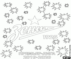 FK Zenit, 2019-2020 champion coloring page