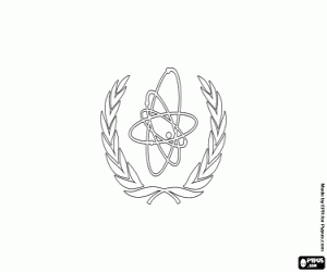 The flag of the Atomic Energy coloring page