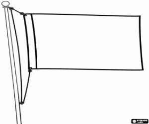 A flag on the flagpole coloring page