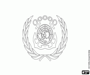 The flag of the IMO coloring page