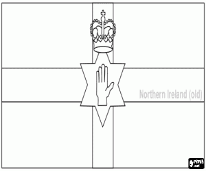 Flag of Northern Ireland coloring page