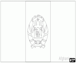 Flag of Afghanistan coloring page