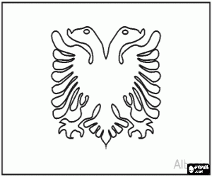 Flag of Albania coloring page