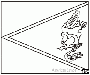 Flag of American Samoa coloring page
