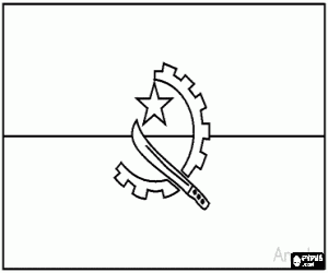 Flag of Angola coloring page