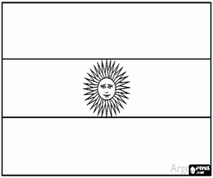 Flag of Argentina coloring page