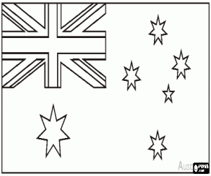 Flag of Australia coloring page