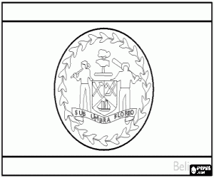 Flag of Belize coloring page
