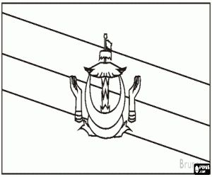 Flag of Brunei coloring page