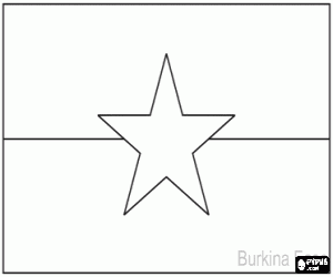 Flag of Burkina Faso coloring page