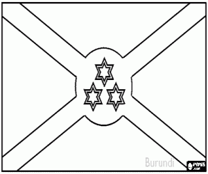 Flag of Burundi coloring page