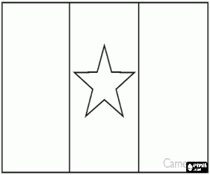 Flag of Cameroon coloring page