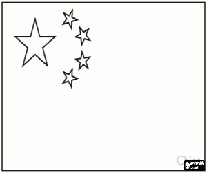 Flag of China coloring page