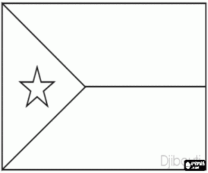 Flag of Djibouti coloring page