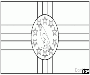Flag of Dominica coloring page