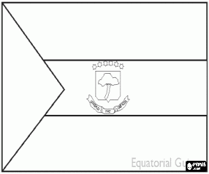 Flag of Equatorial Guinea coloring page